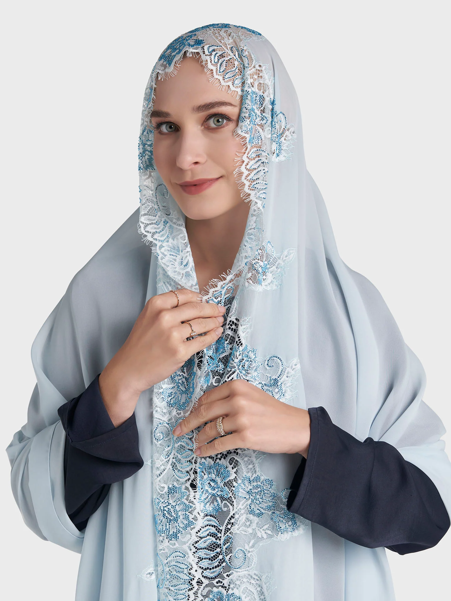 Dantel Wool Chiffon Hijab (KP18217L) - Image 6