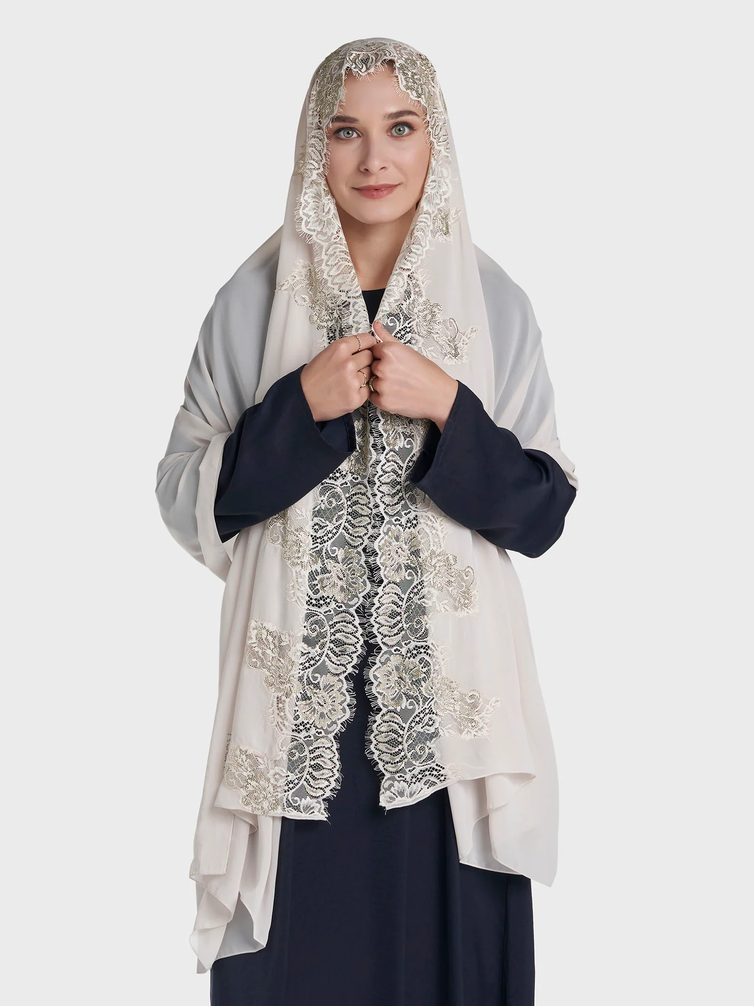 Dantel Wool Chiffon Hijab (KP18217L) - Image 68