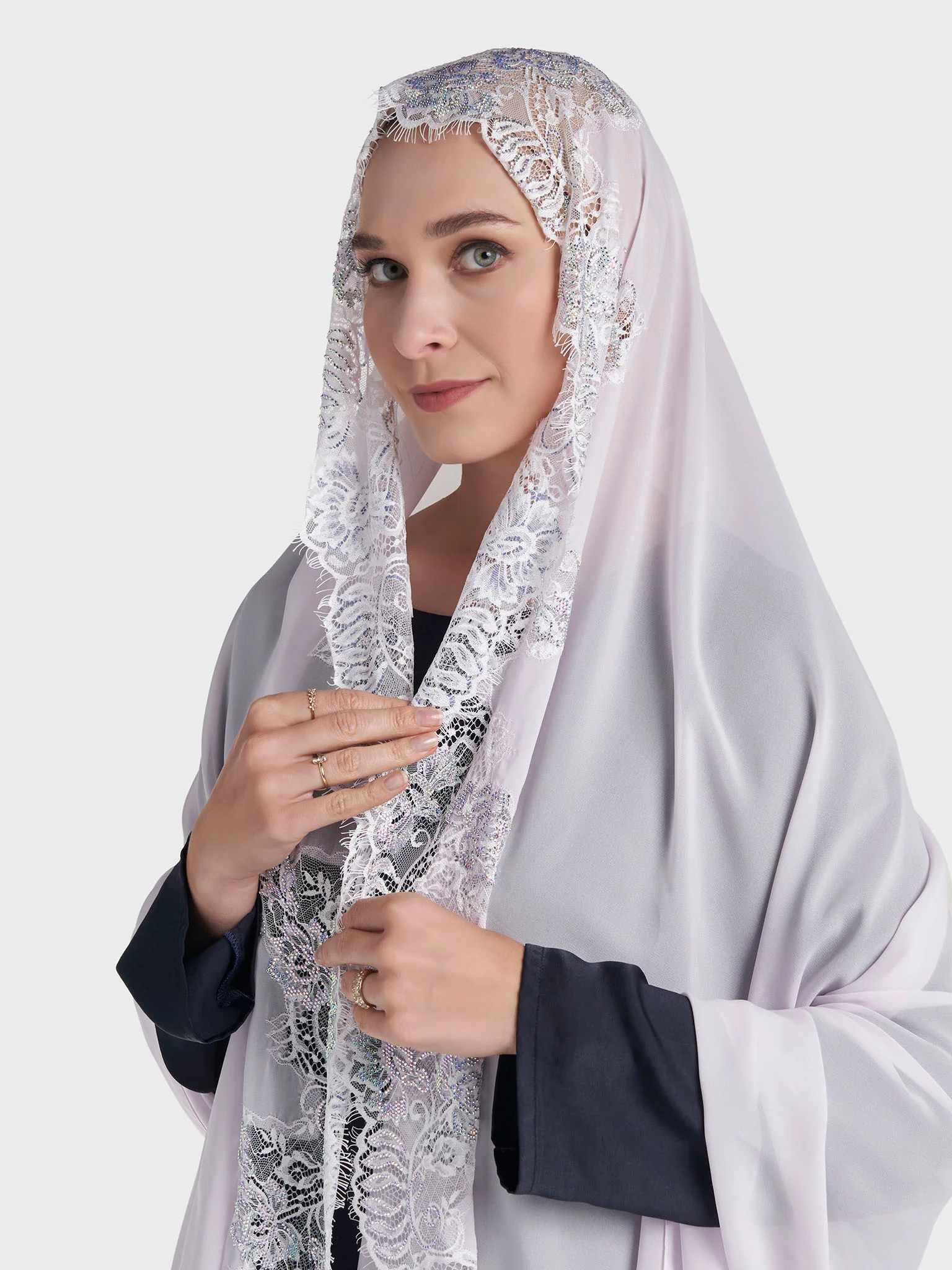 Dantel Wool Chiffon Hijab (KP18217L) - Image 7