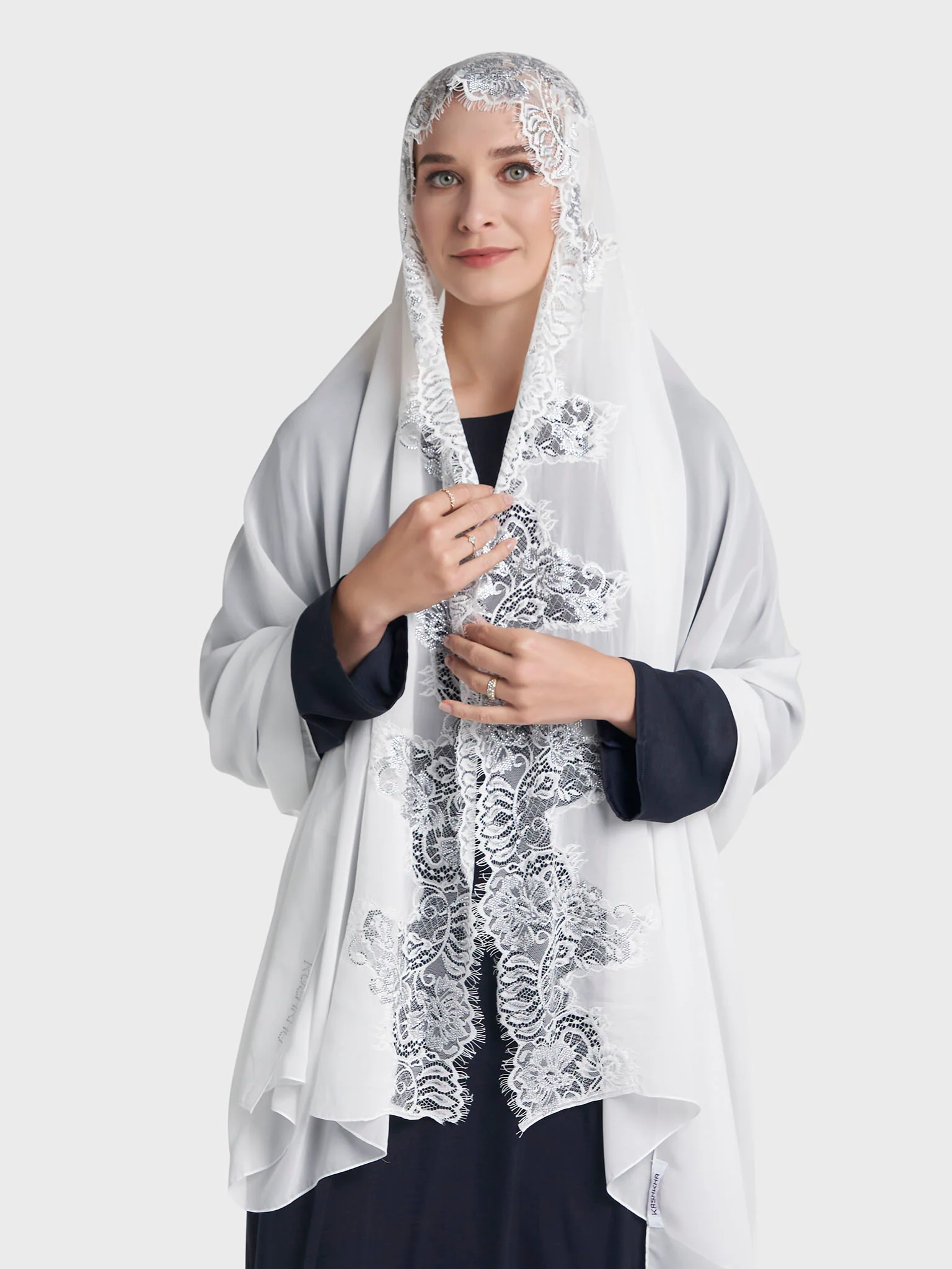Dantel Wool Chiffon Hijab (KP18217L) - Image 72