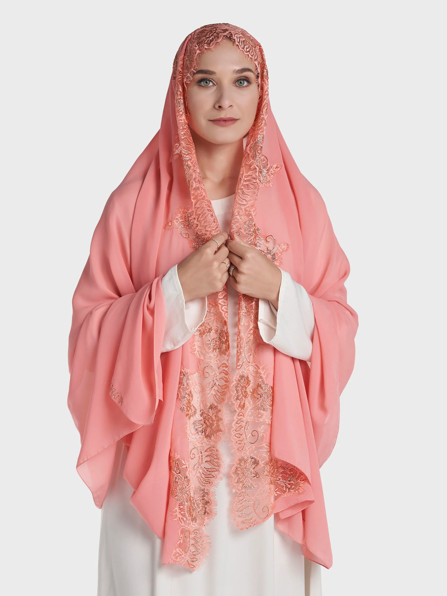 Dantel Wool Chiffon Hijab (KP18217L) - Image 78