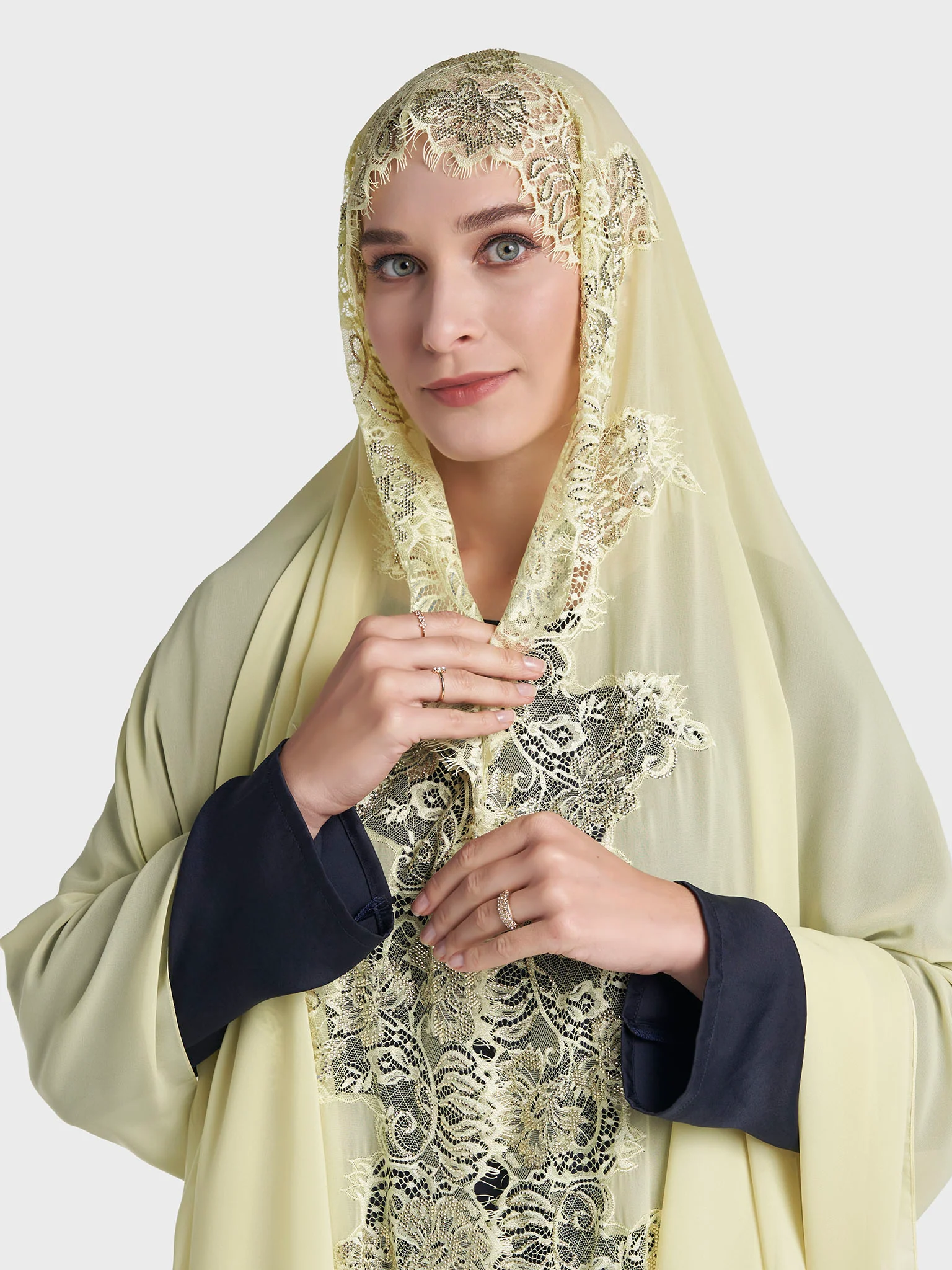 Dantel Wool Chiffon Hijab (KP18217L) - Image 8