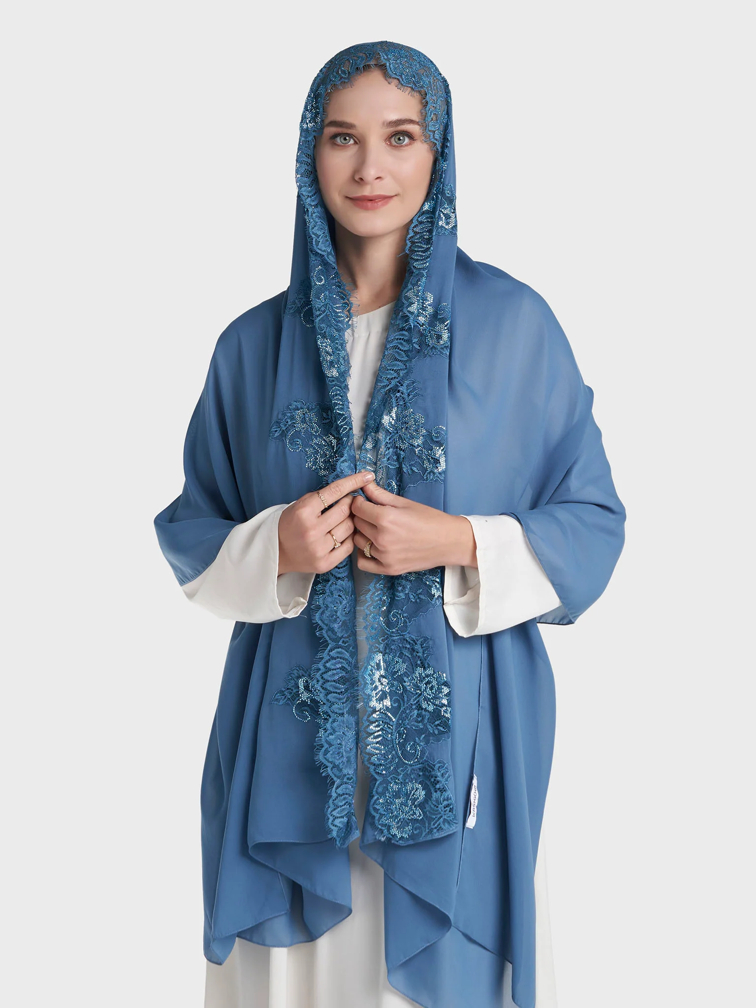 Dantel Wool Chiffon Hijab (KP18217L) - Image 82