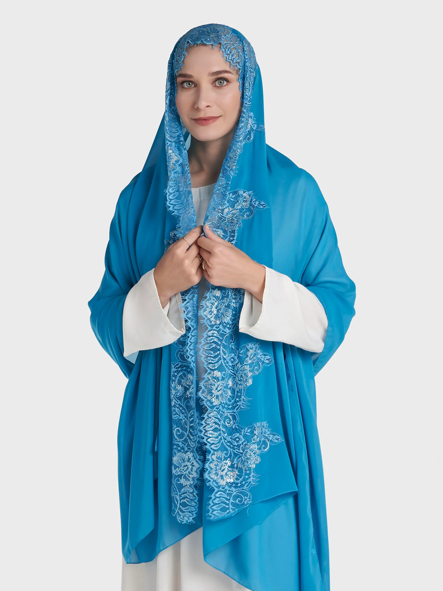 Dantel Wool Chiffon Hijab (KP18217L) - Image 84
