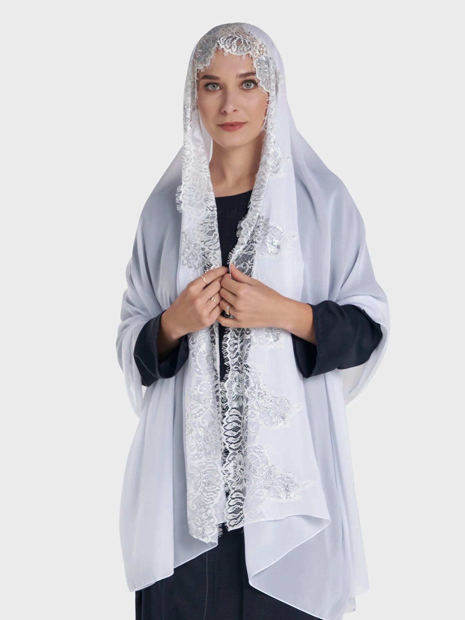 Dantel Wool Chiffon Hijab (KP18217L) - Image 86