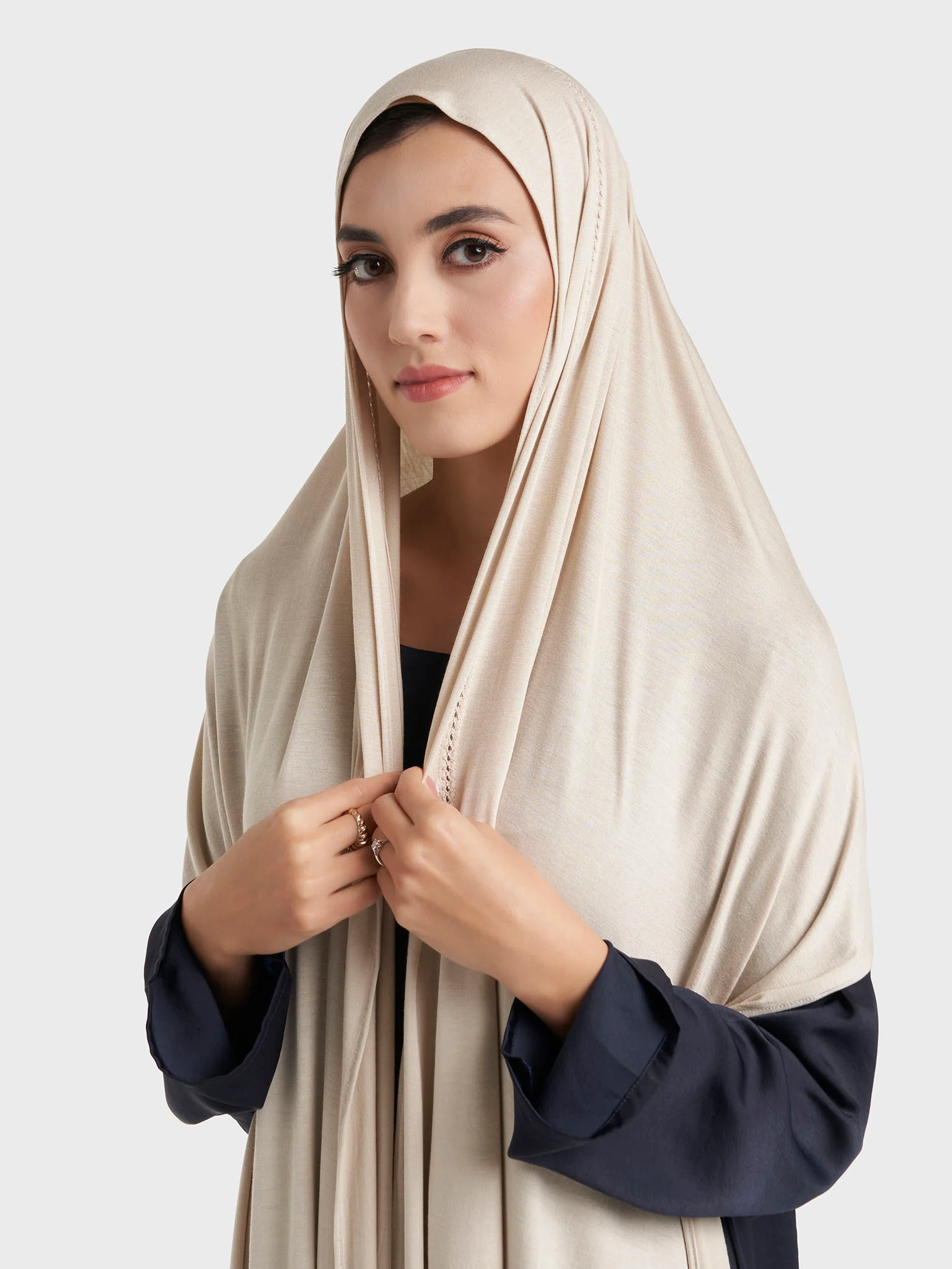 Faggot Stitching Jersey Hijab (HYM106) - Image 31