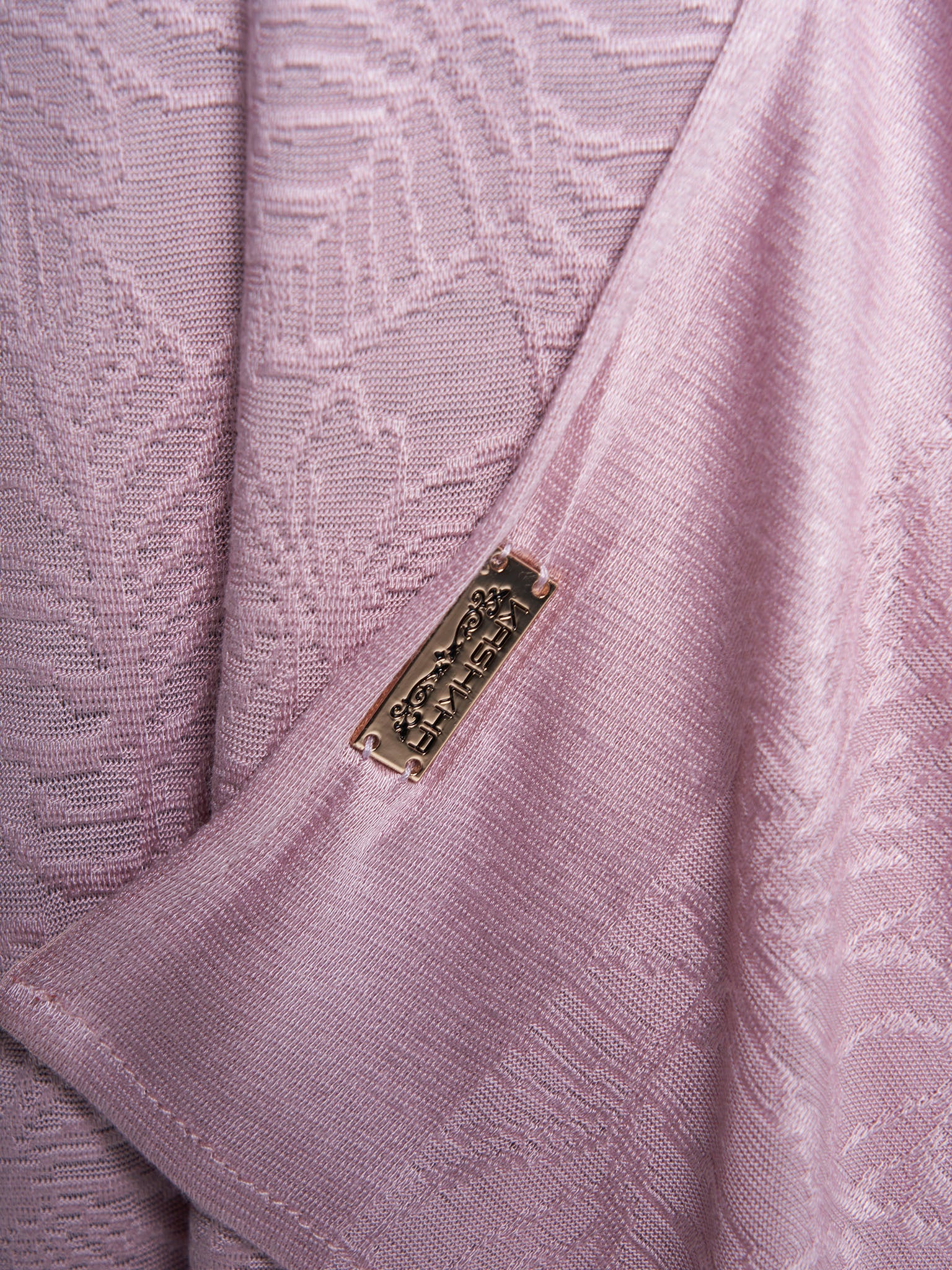 Solid Self Design Leaf Jacquard Print Hijab (KP18208L) - Image 5