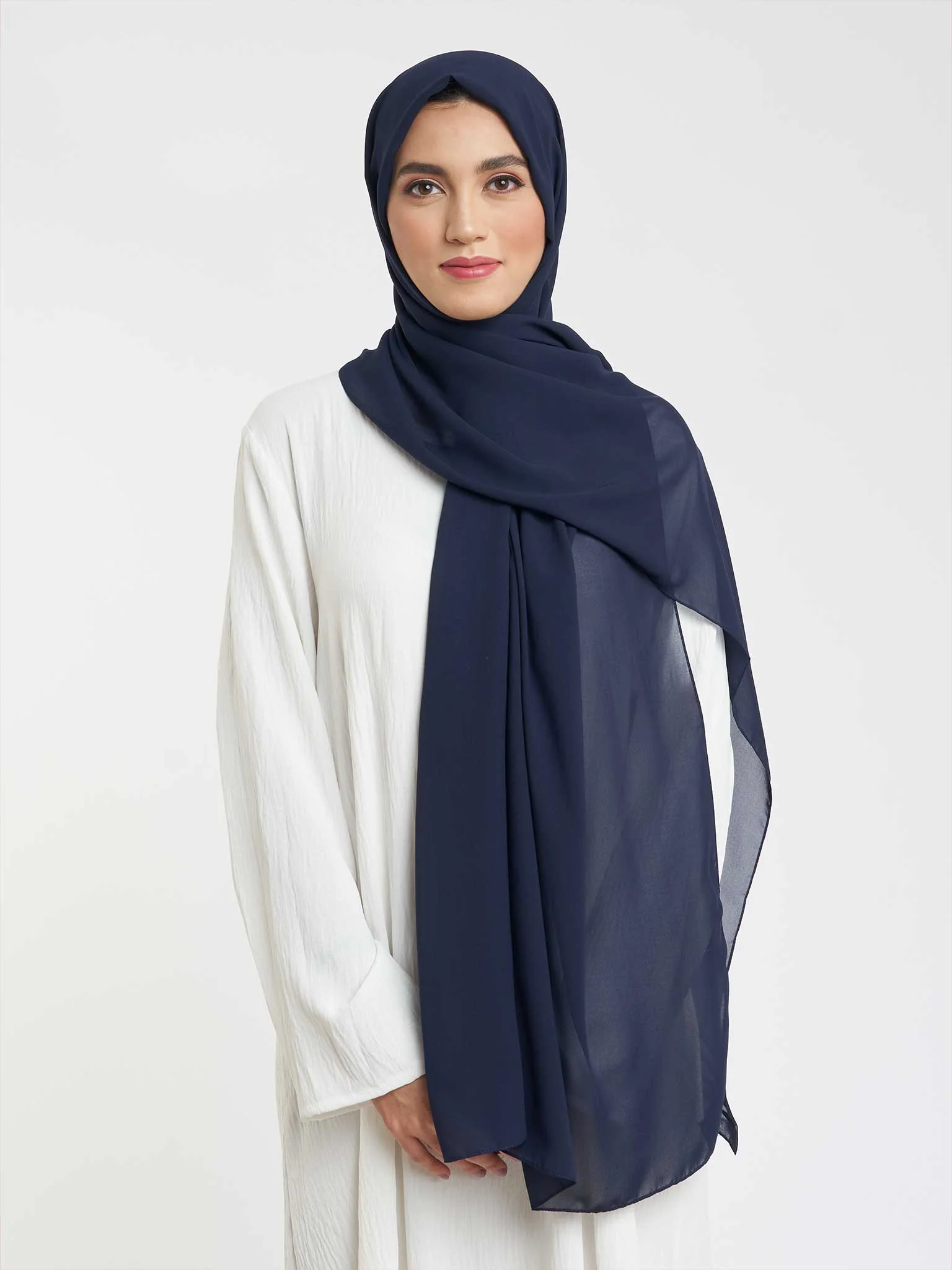 Plain Solid Colour Chiffon Hijab (KP4451L) - Image 52